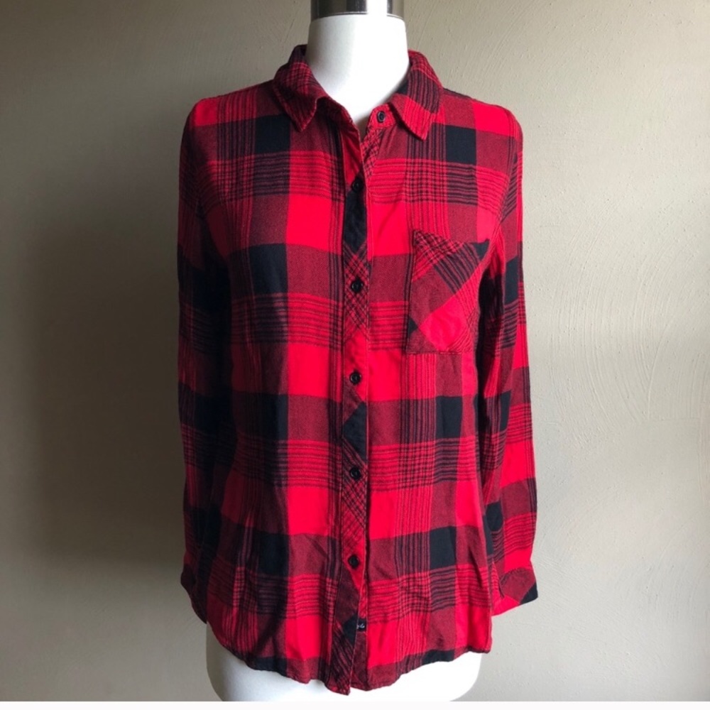 🖤 Rails Hunter Long Sleeve Red Black Shirt